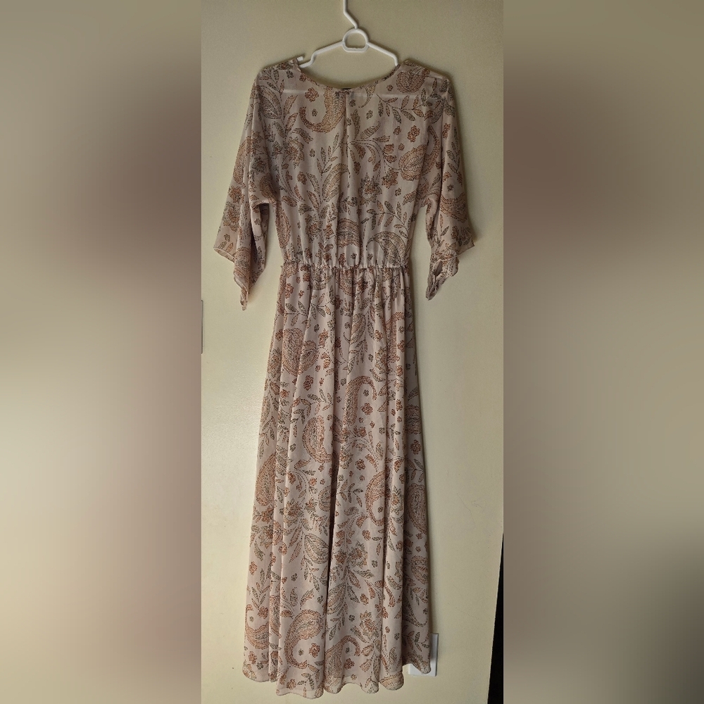 Kate And Lily Elegant Paisley Maxy Dress Size 4 Boho Style - Picture 3 of 5